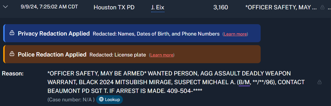 Houston disclosing CHRI