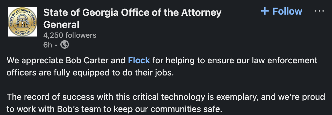 GA Attorney General LinkedIn