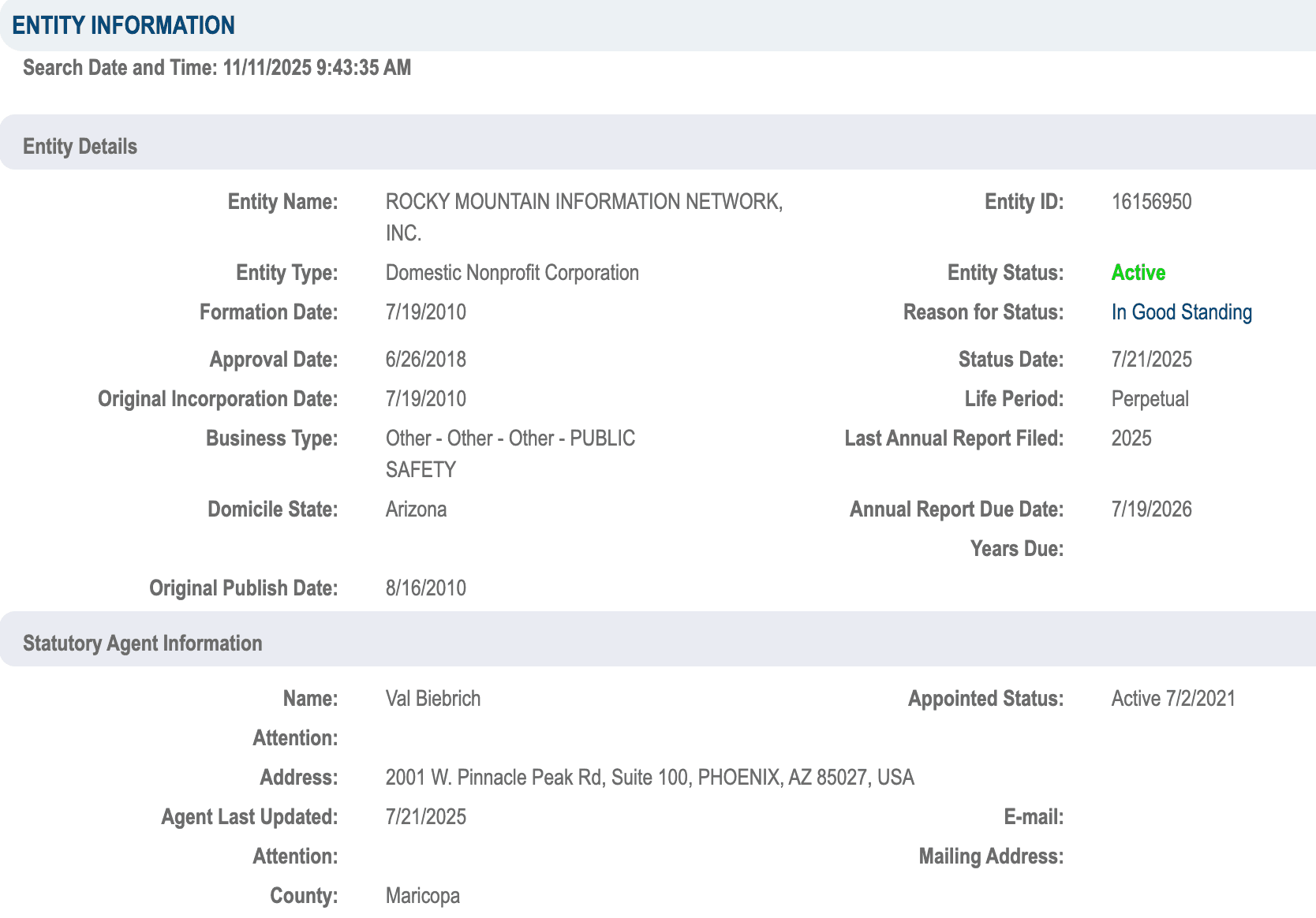 RMIN business registration